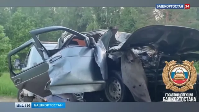 В Башкирии 19-летний парень сгорел в машине после ДТП